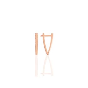 Söğütlü Silver Gümüş Rose 18 mm Özel Tasarım Üçgen Küpe