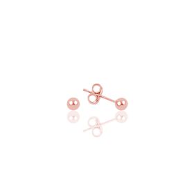 Söğütlü Silver Gümüş Rose 3 mm Gümüş Top Küpe
