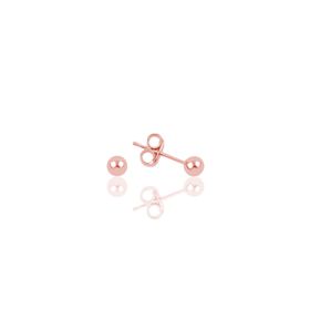 Söğütlü Silver Gümüş Rose 3 mm Gümüş Top Küpe