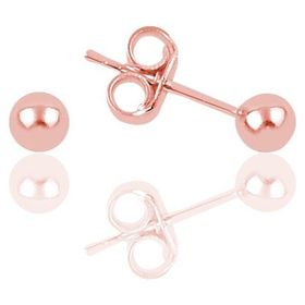 Söğütlü Silver Gümüş Rose 3 mm Gümüş Top Küpe