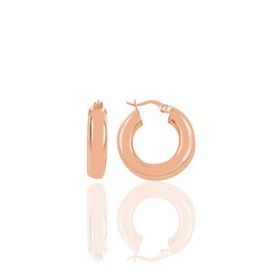 Söğütlü Silver Gümüş Rose 5 mm Kalınlığında 21 mm Halka Küpe