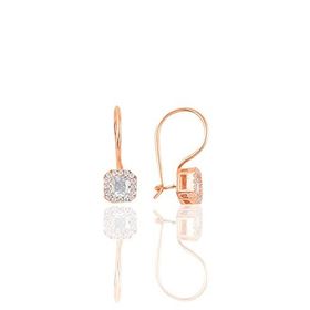 Söğütlü Silver Gümüş Rose Baget Taşlı Kare Küpe