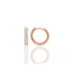 Söğütlü Silver Gümüş Rose Baget Taşlı Tamtur Halka Küpe