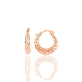 Söğütlü Silver Gümüş Rose Baklava Desenli Gümüş Şarnel Küpe