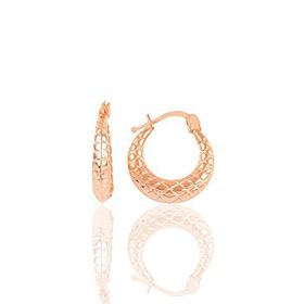 Söğütlü Silver Gümüş Rose Baklava Desenli Gümüş Şarnel Küpe