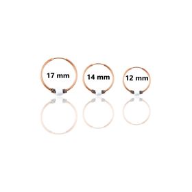 Söğütlü Silver Gümüş Rose Beyaz Taşlı Üç Boydan Oluşan Halka Küpe