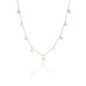 Söğütlü Silver Gümüş Rose Kısmet Şans Kolyesi