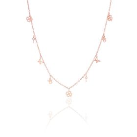 Söğütlü Silver Gümüş Rose Kısmet Şans Kolyesi