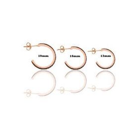 Söğütlü Silver Gümüş Rose Mercan Taşlı Üç Boydan Oluşan Halka Küpe