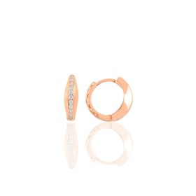 Söğütlü Silver Gümüş Rose Modern Tasarımlı Halka Küpe