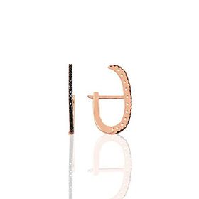 Söğütlü Silver Gümüş Rose Onix Taşlı Style J Küpe