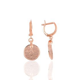 Söğütlü Silver Gümüş Rose Osmanlı Tuğralı Küpe