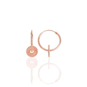 Söğütlü Silver Gümüş Rose Papatya Halka Küpe