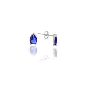 Söğütlü Silver Gümüş Rose Safir Taşlı Damla Küpe