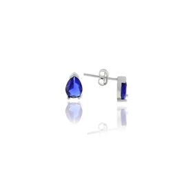 Söğütlü Silver Gümüş Rose Safir Taşlı Damla Küpe