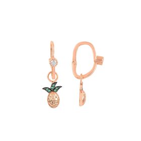 Söğütlü Silver Gümüş Rose Taşlı Ananas Göçmen Küpe