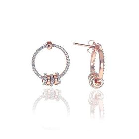 Söğütlü Silver Gümüş Rose Zirkon Taşlı Çivili Ring Küpe