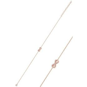 Söğütlü Silver Gümüş Rose Zirkon Taşlı Sonsuzluk Bileklik