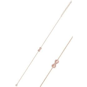 Söğütlü Silver Gümüş Rose Zirkon Taşlı Sonsuzluk Bileklik