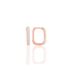 Söğütlü Silver Gümüş Rose Zirkon Taşlı Trend Küpe