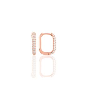 Söğütlü Silver Gümüş Rose Zirkon Taşlı Trend Küpe
