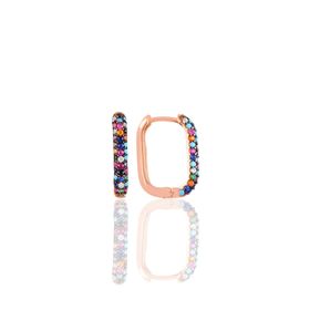 Söğütlü Silver Gümüş Rose Zirkon Taşlı Trend Küpe