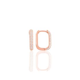 Söğütlü Silver Gümüş Rose Zirkon Taşlı Trend Küpe