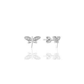 Söğütlü Silver Gümüş Zirkon Taşlı Yusufçuk Modeli Küpe