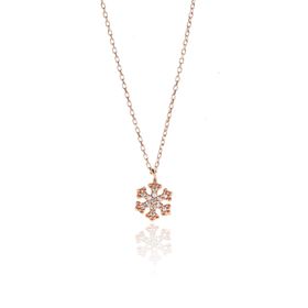 Söğütlü Silver Kar Tanesi Gümüş Kolye