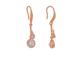 Söğütlü Silver KUPE8207 Zirkon Taşlı Sallamalı Kiraz Kadın Küpe