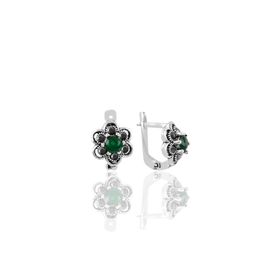 Söğütlü Silver Markazit Taşlı Gümüş Küpe