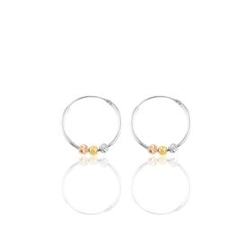 Söğütlü Silver Renkli Doricalı 18 mm Halka Kadın Gümüş Küpe