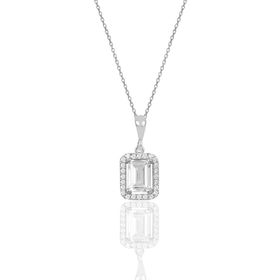 Söğütlü Silver SGTL10058RODAJ Baget Taşlı Gümüş Kolye