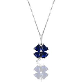 Söğütlü Silver SGTL10089SAFİR Gümüş Kolye