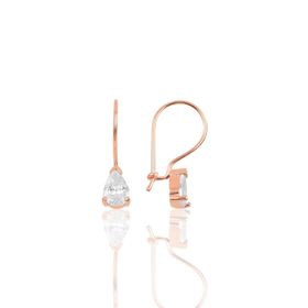 Söğütlü Silver SGTL10118 Zirkon Taşlı Damla Modeli Çengelli Gümüş Küpe