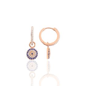 Söğütlü Silver SGTL10142NZR Nazar Halka Gümüş Küpe