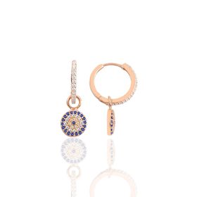 Söğütlü Silver SGTL10142NZR Nazar Halka Gümüş Küpe