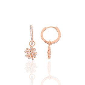 Söğütlü Silver SGTL10142YONCA Gümüş Dört Yapraklı Yonca Halka Küpe