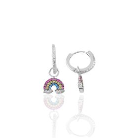 Söğütlü Silver SGTL10143 Gümüş Gökkuşağı Halka Küpe