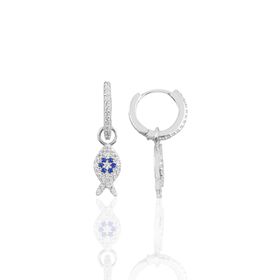 Söğütlü Silver SGTL10143BLK Balık Halka Gümüş Küpe