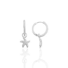 Söğütlü Silver SGTL10143DNZY Deniz Yıldızı Halka Gümüş Küpe