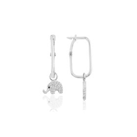 Söğütlü Silver SGTL10149FIL Rodyumlu Fil Gümüş Küpe
