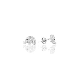 Söğütlü Silver SGTL10149FIL Rodyumlu Fil Gümüş Küpe