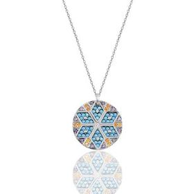 Söğütlü Silver SGTL10156RODAJ Gümüş Rodaj Yuvarlak Kadın Kilim Kolye