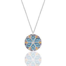 Söğütlü Silver SGTL10156RODAJ Gümüş Rodaj Yuvarlak Kadın Kilim Kolye