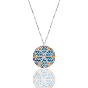 Söğütlü Silver SGTL10156RODAJ Gümüş Rodaj Yuvarlak Kadın Kilim Kolye