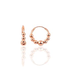 Söğütlü Silver SGTL10192 Rose 17 mm Top Gümüş Halka Küpe