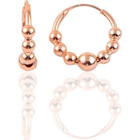 Söğütlü Silver SGTL10192 Rose 17 mm Top Gümüş Halka Küpe