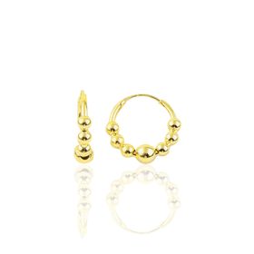 Söğütlü Silver SGTL10192GOLD Altın Rengi Gümüş 17 Mm Top Halka Küpe