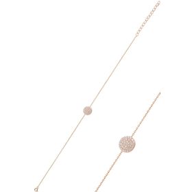 Söğütlü Silver SGTL10280 Gümüş Rose Renkli Taşlı Kelebek Bileklik